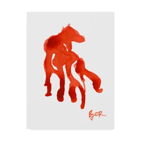 Josh Byer 'Red Horse' Canvas Art,14x19